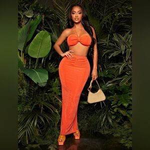 Vibrant Orange Two-Piece Set